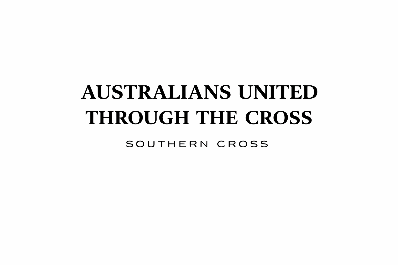 United through the Cross