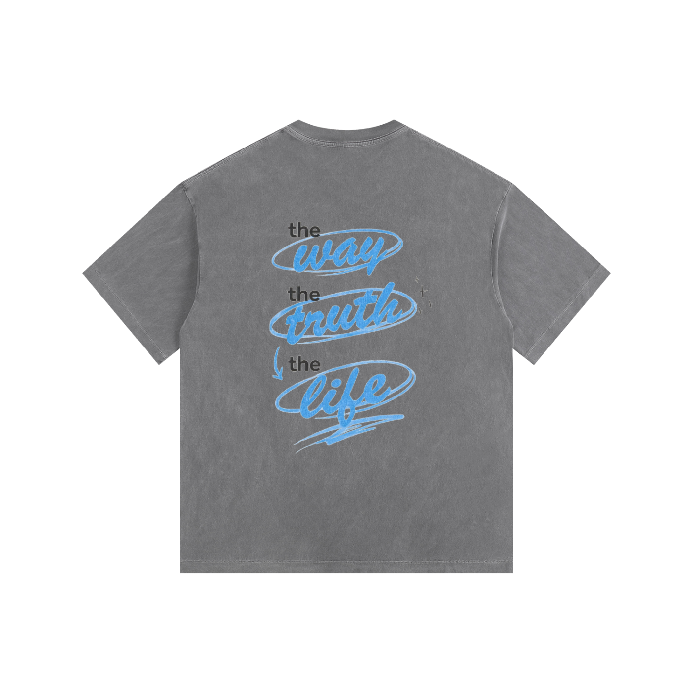 Way, Truth, Life - Vintage Washed Oversized T-Shirt