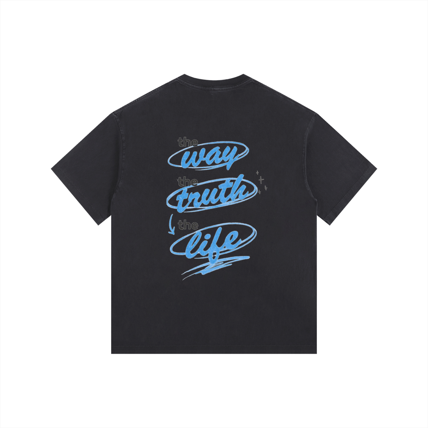 Way, Truth, Life - Vintage Washed Oversized T-Shirt