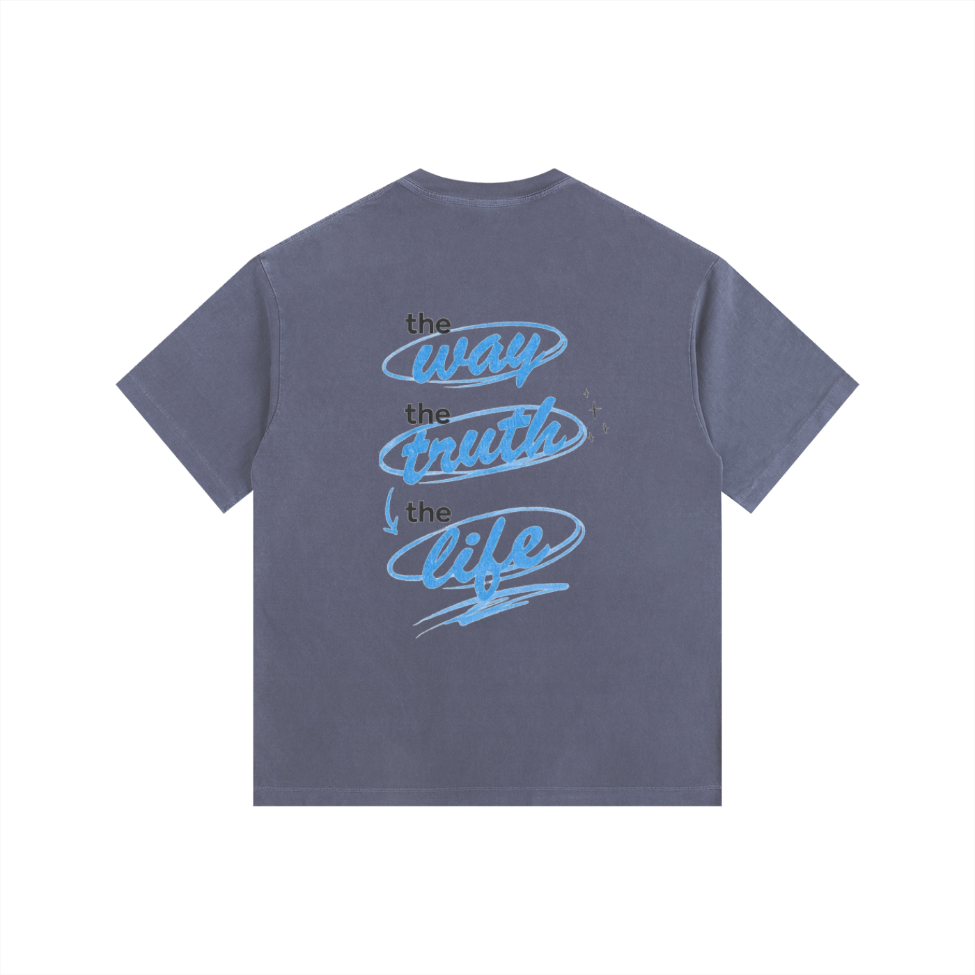 Way, Truth, Life - Vintage Washed Oversized T-Shirt