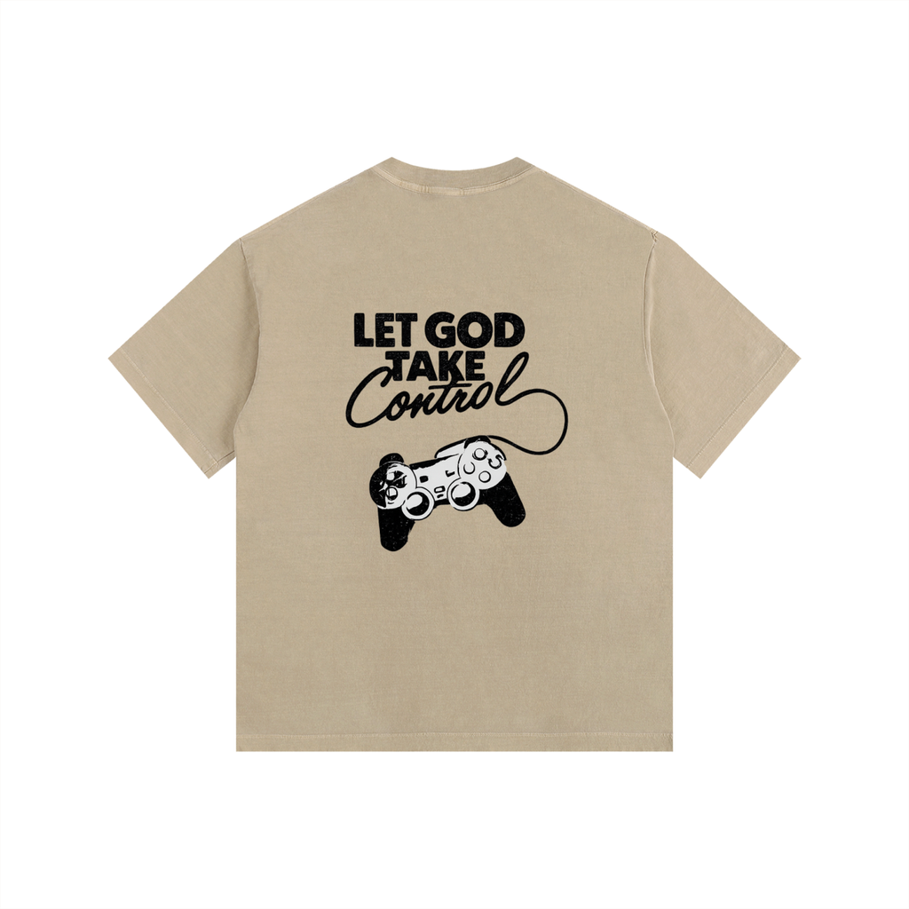 Let God Take Control - Vintage Washed Oversized T-Shirt