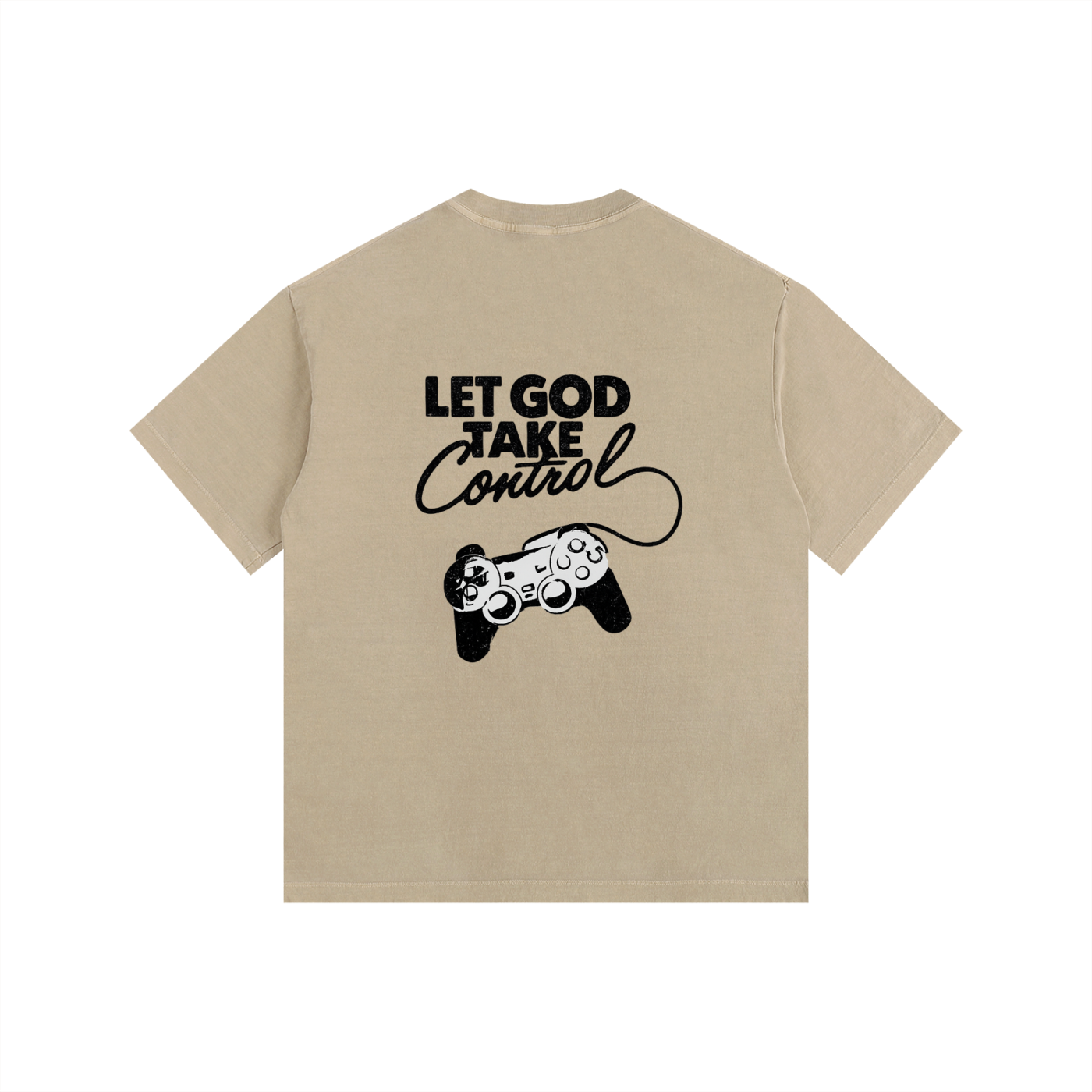 Let God Take Control - Vintage Washed Oversized T-Shirt