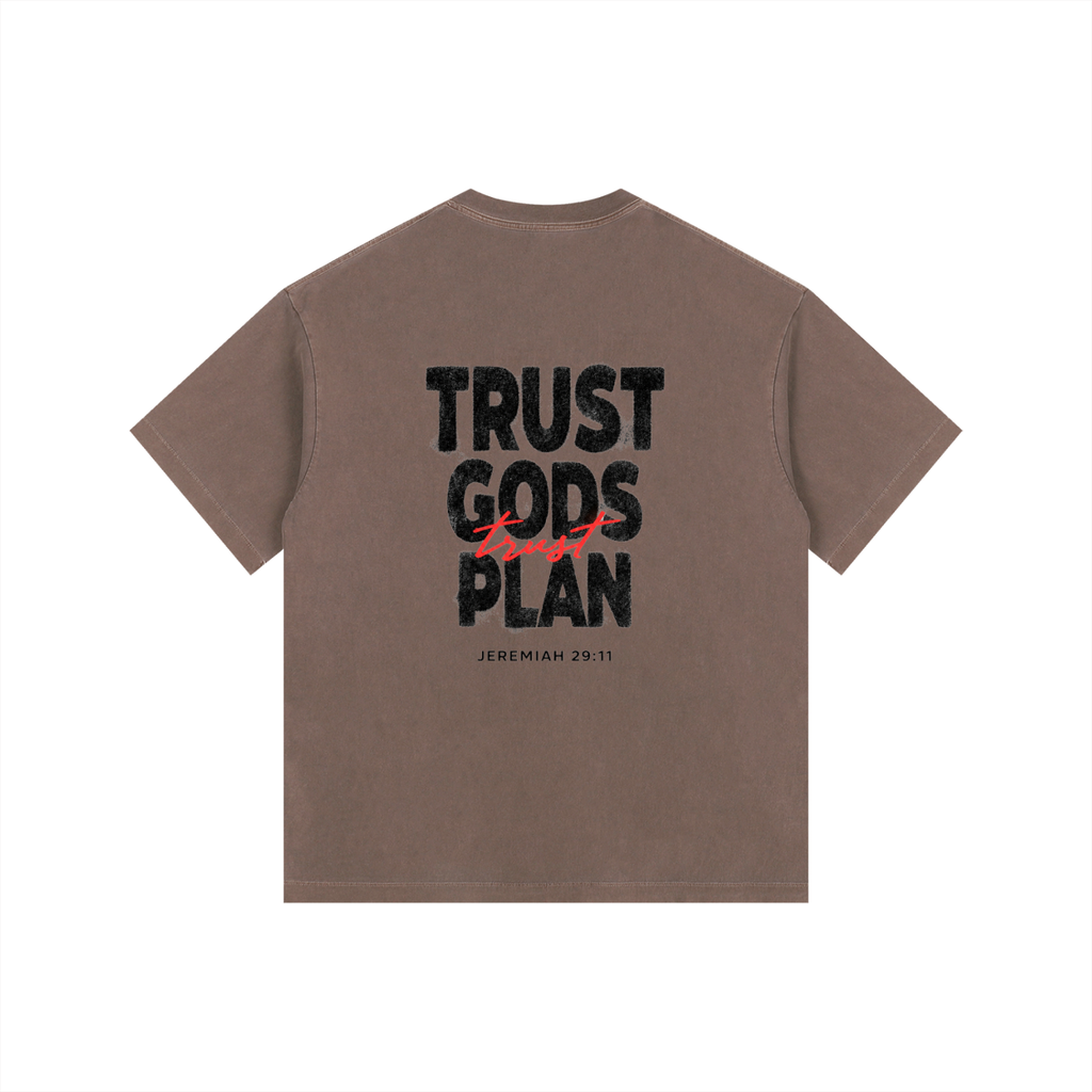Trust Gods Plan - Vintage Washed Oversized T-Shirt