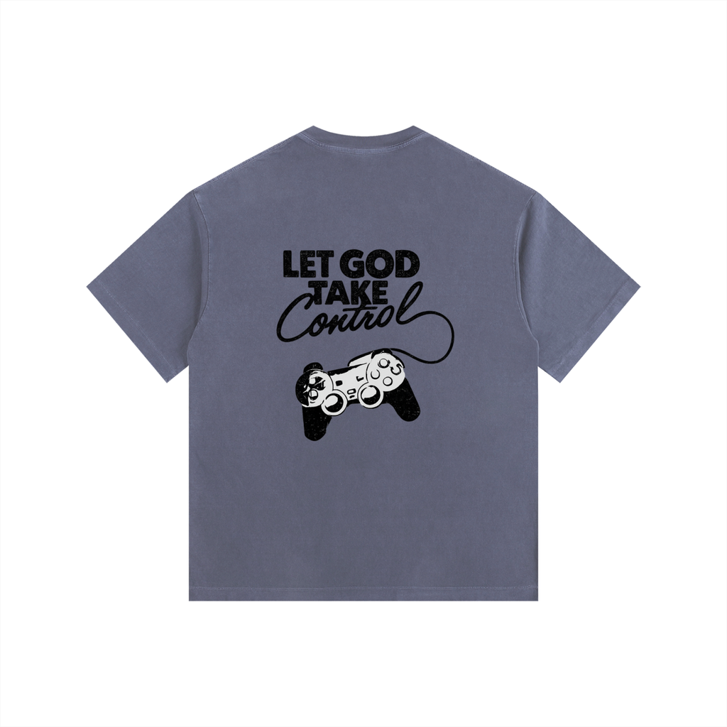 Let God Take Control - Vintage Washed Oversized T-Shirt