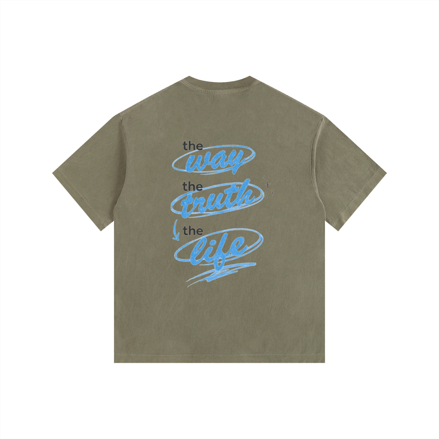 Way, Truth, Life - Vintage Washed Oversized T-Shirt