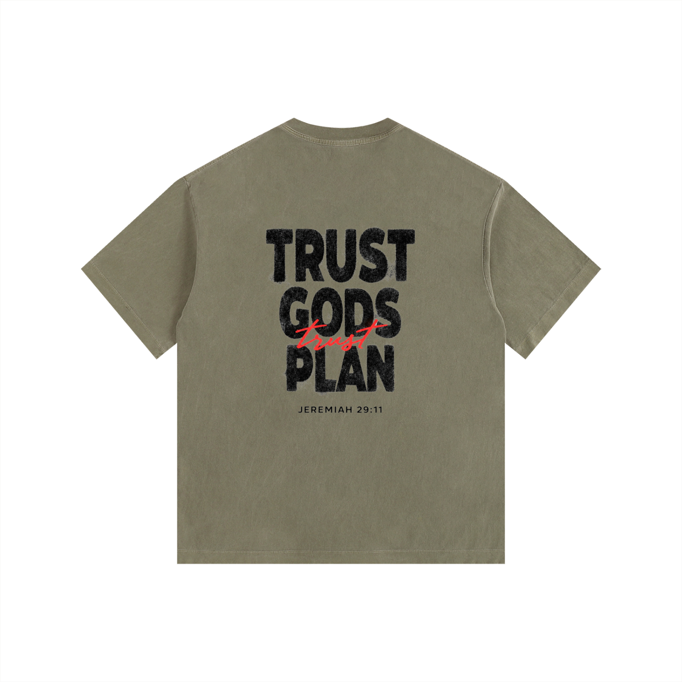 Trust Gods Plan - Vintage Washed Oversized T-Shirt