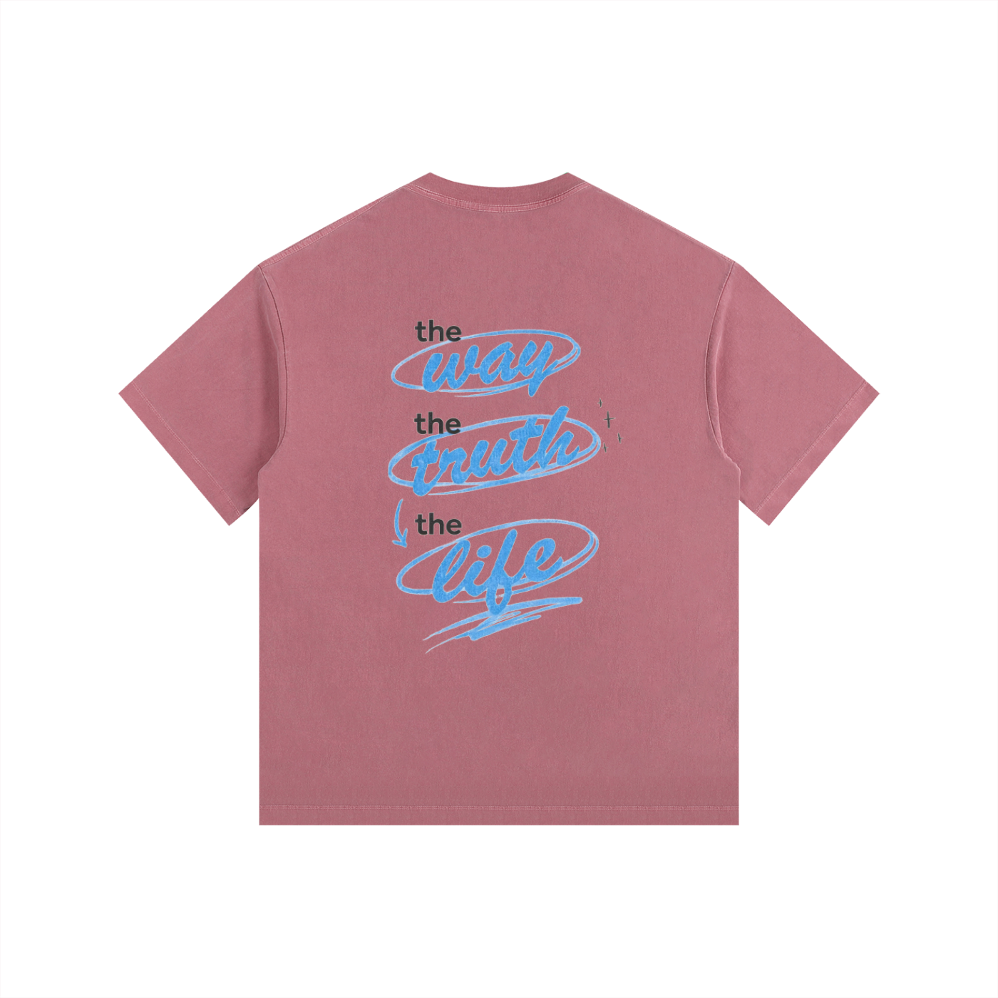 Way, Truth, Life - Vintage Washed Oversized T-Shirt