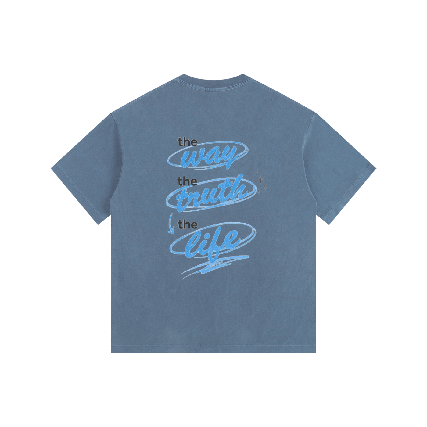 Way, Truth, Life - Vintage Washed Oversized T-Shirt