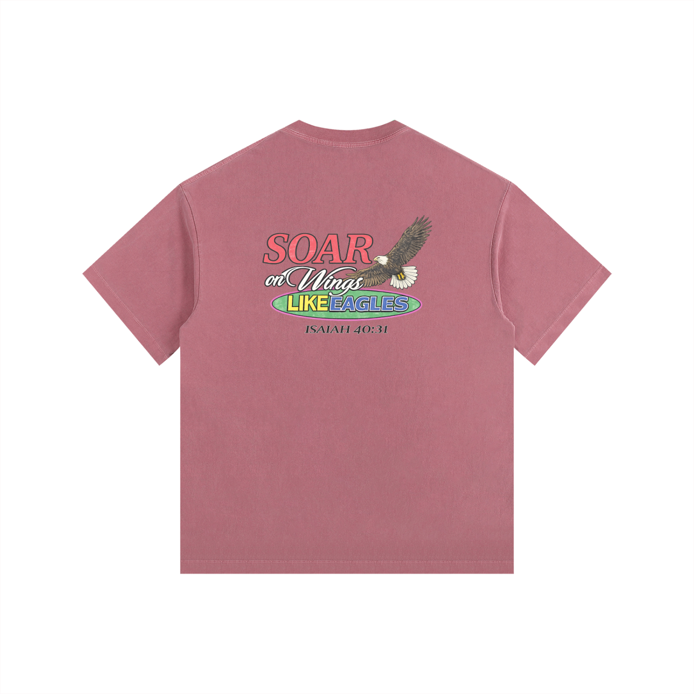 Wings Like Eagles - Vintage Washed Oversized T-Shirt