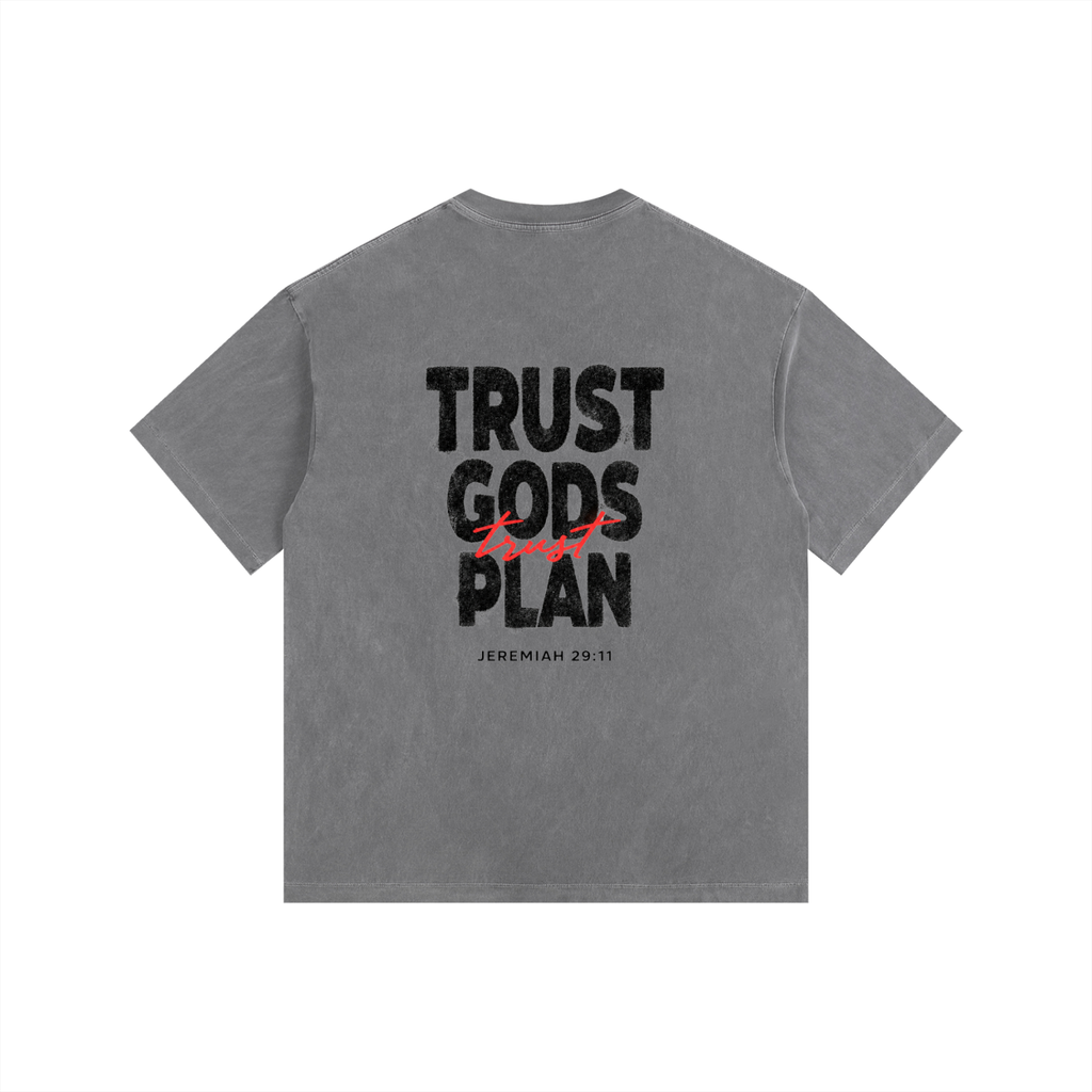 Trust Gods Plan - Vintage Washed Oversized T-Shirt