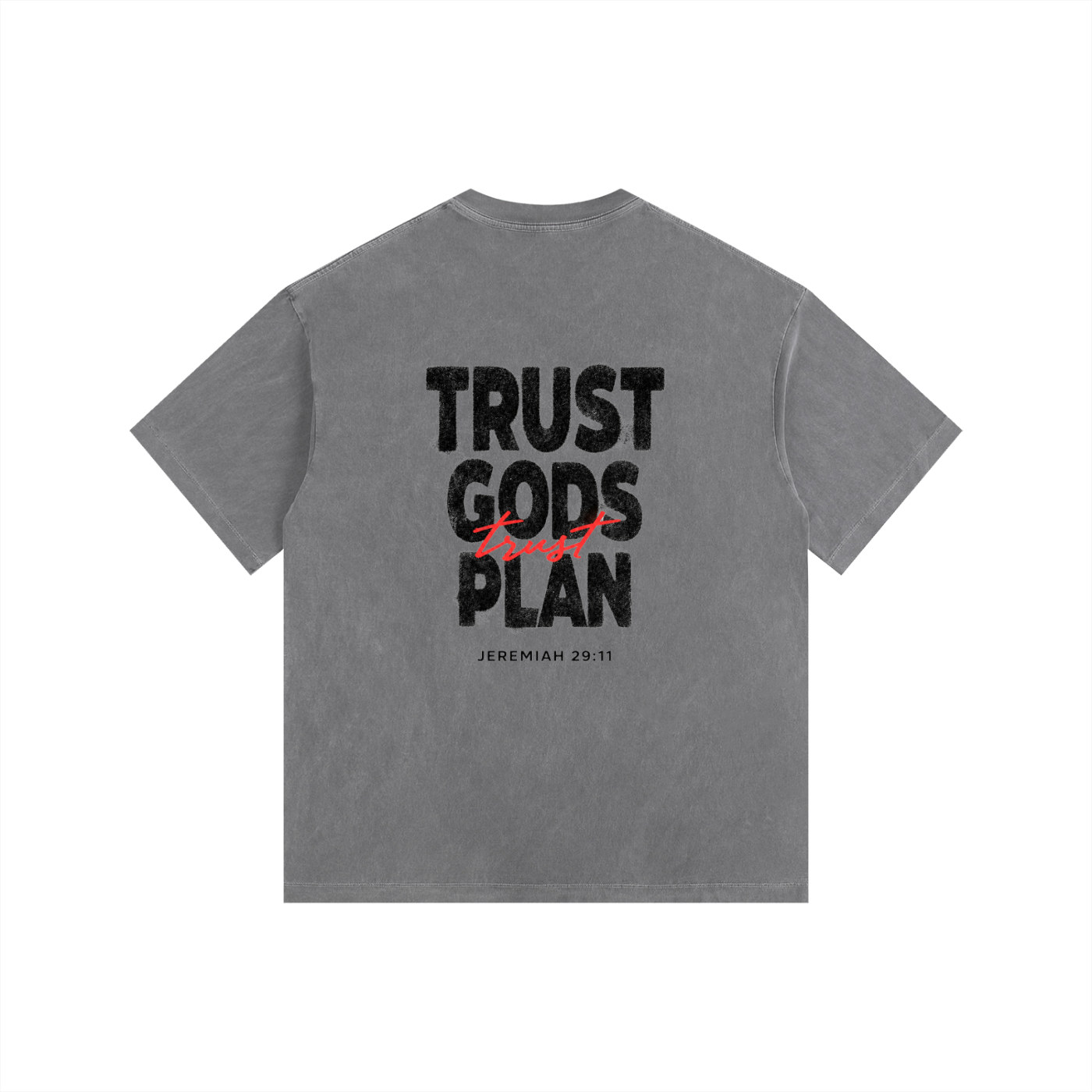 Trust Gods Plan - Vintage Washed Oversized T-Shirt