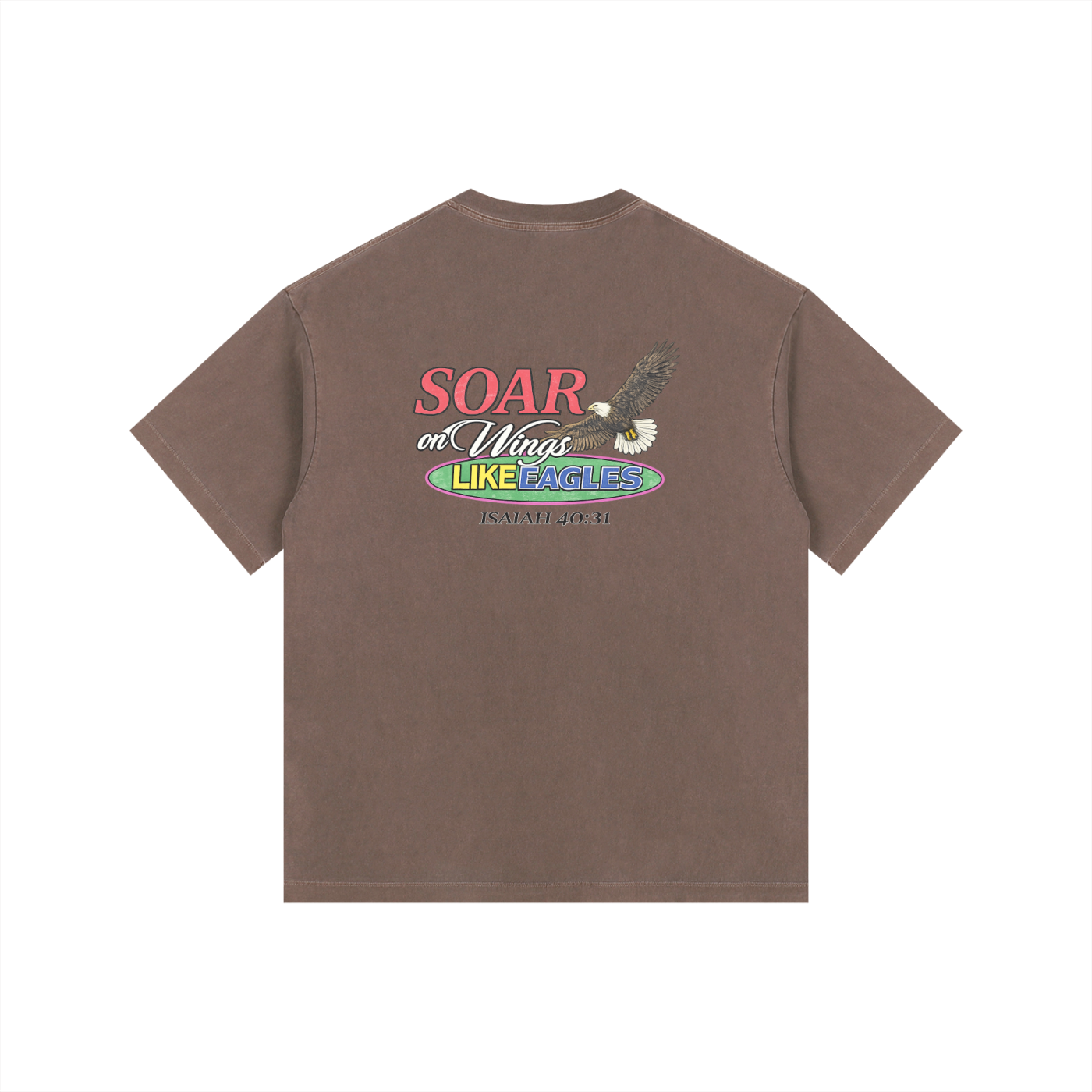 Wings Like Eagles - Vintage Washed Oversized T-Shirt