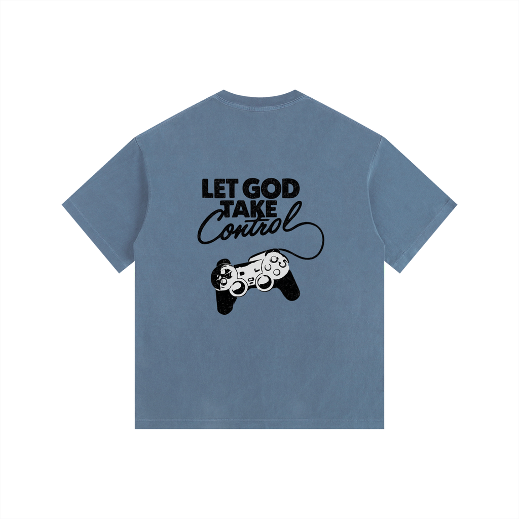 Let God Take Control - Vintage Washed Oversized T-Shirt