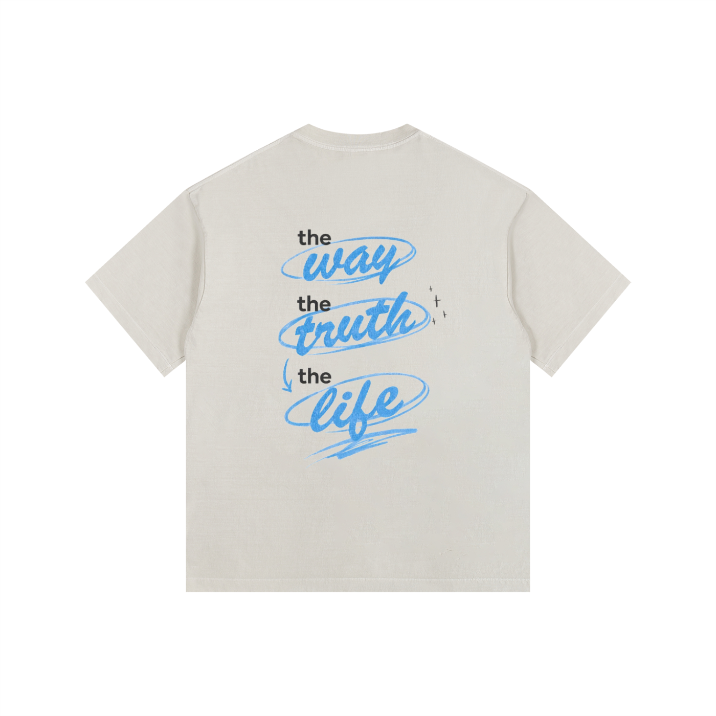 Way, Truth, Life - Vintage Washed Oversized T-Shirt