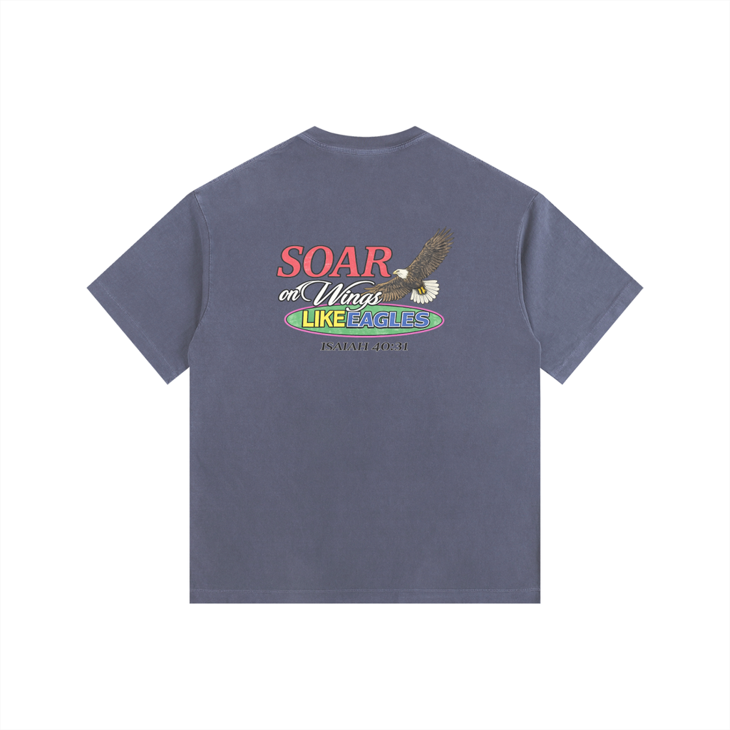 Wings Like Eagles - Vintage Washed Oversized T-Shirt
