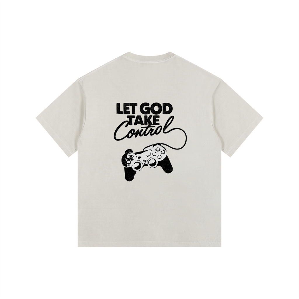 Let God Take Control - Vintage Washed Oversized T-Shirt