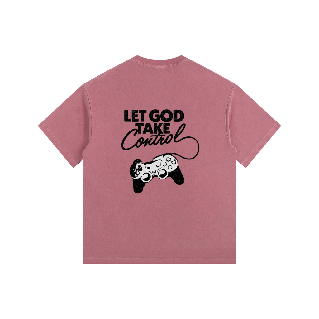 Let God Take Control - Vintage Washed Oversized T-Shirt