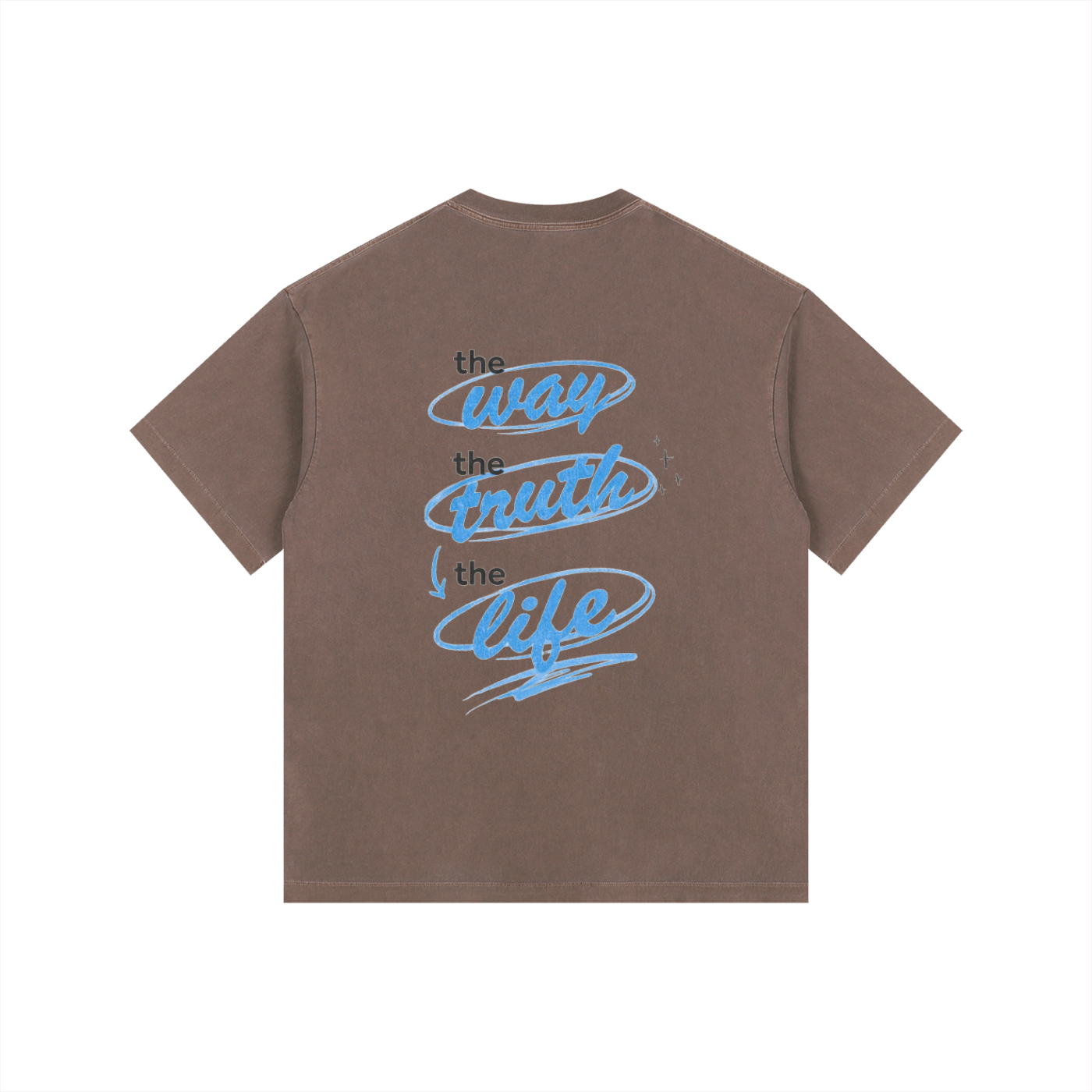 Way, Truth, Life - Vintage Washed Oversized T-Shirt