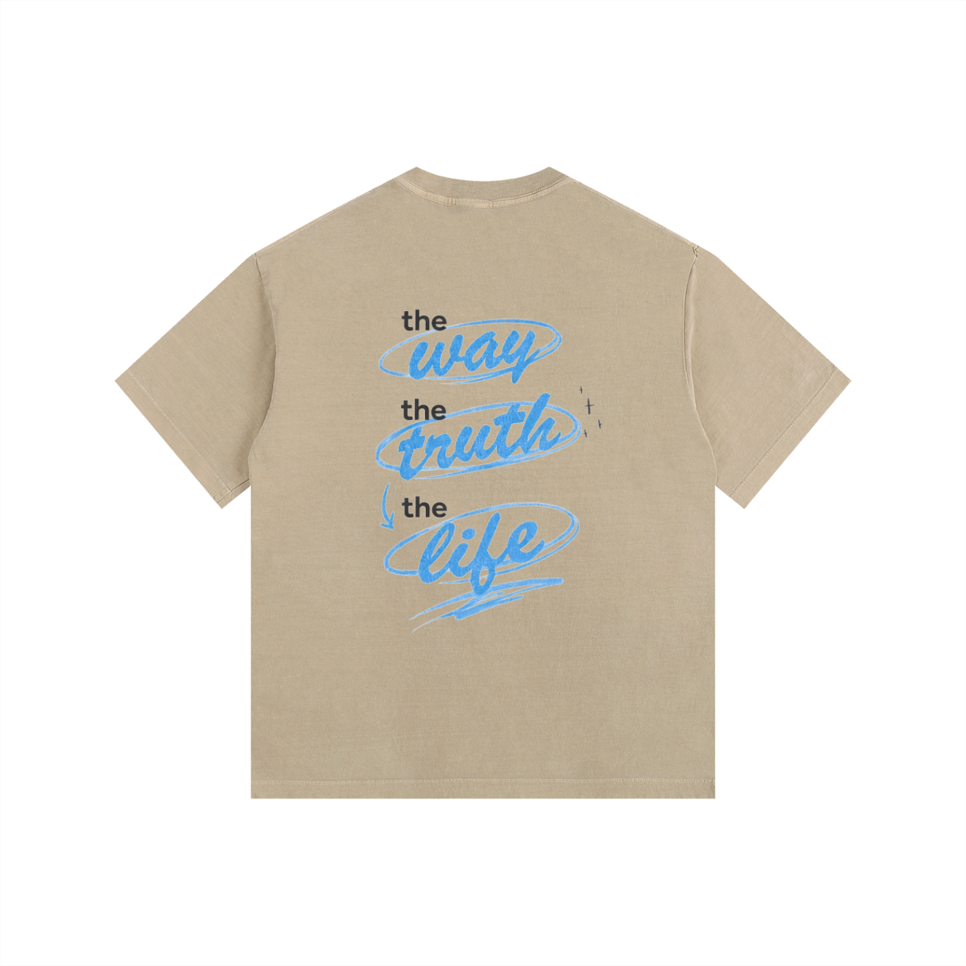 Way, Truth, Life - Vintage Washed Oversized T-Shirt