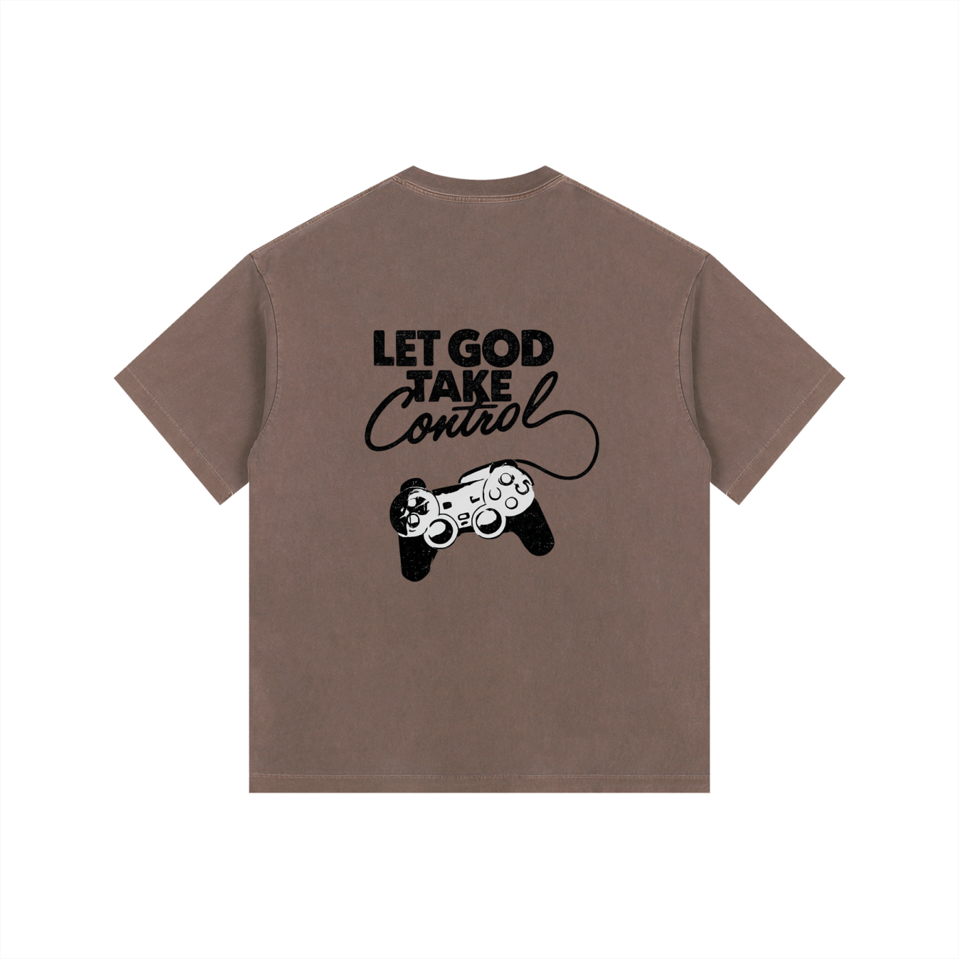 Let God Take Control - Vintage Washed Oversized T-Shirt