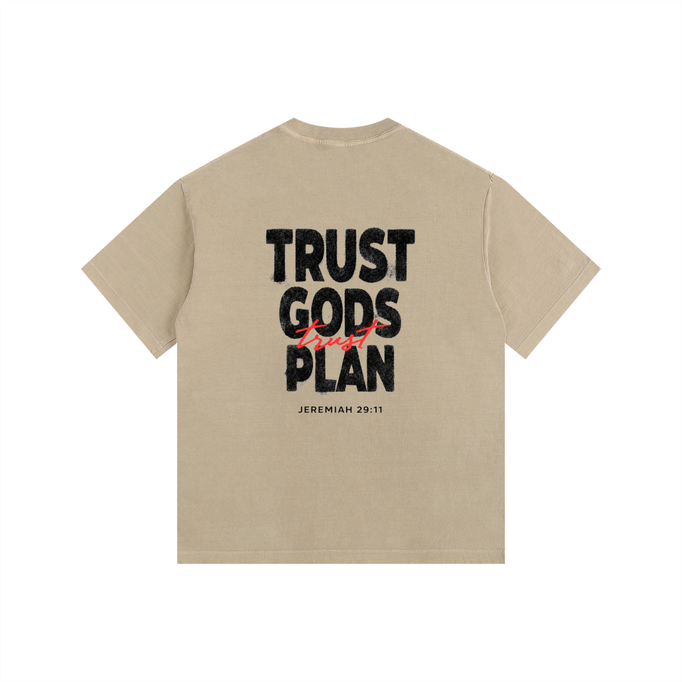 Trust Gods Plan - Vintage Washed Oversized T-Shirt