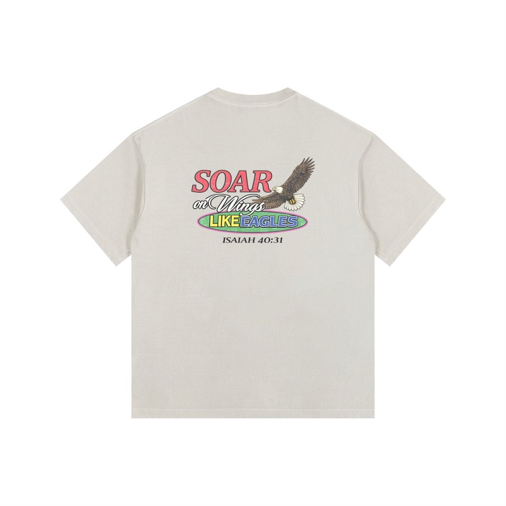 Wings Like Eagles - Vintage Washed Oversized T-Shirt