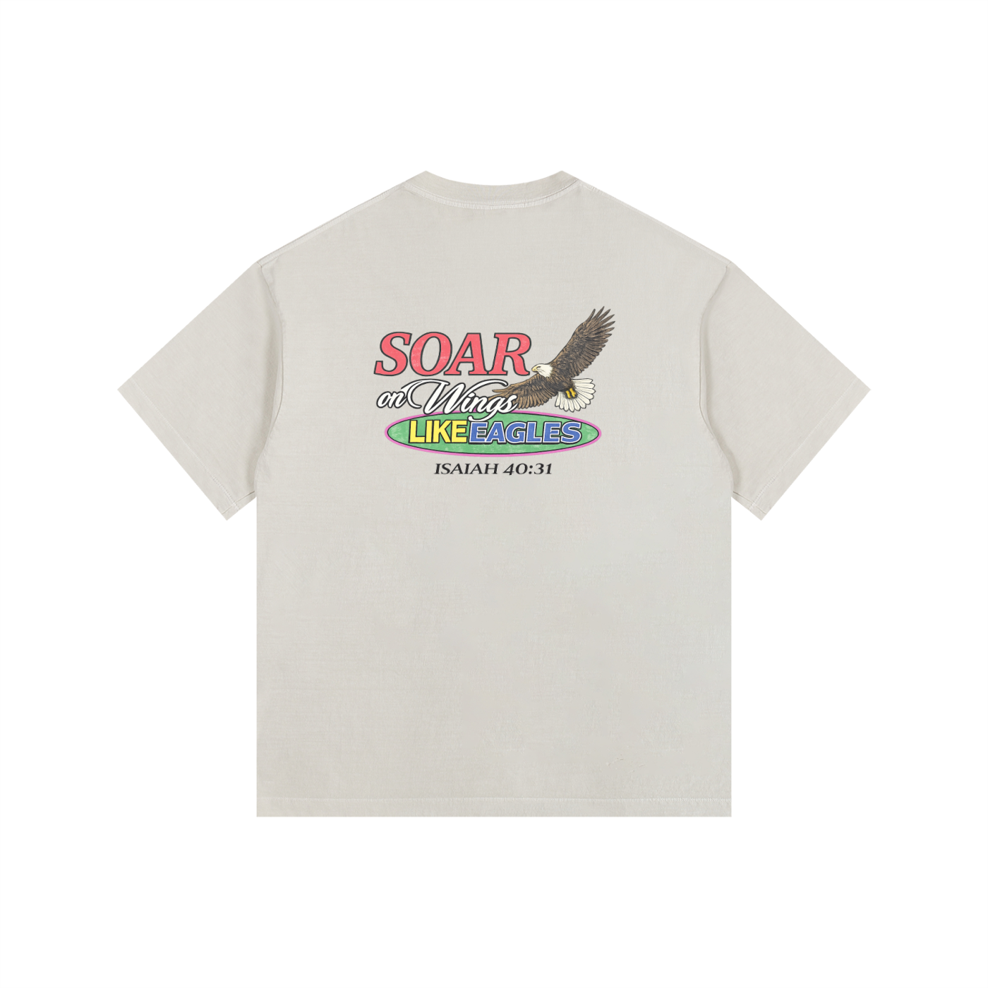 Wings Like Eagles - Vintage Washed Oversized T-Shirt